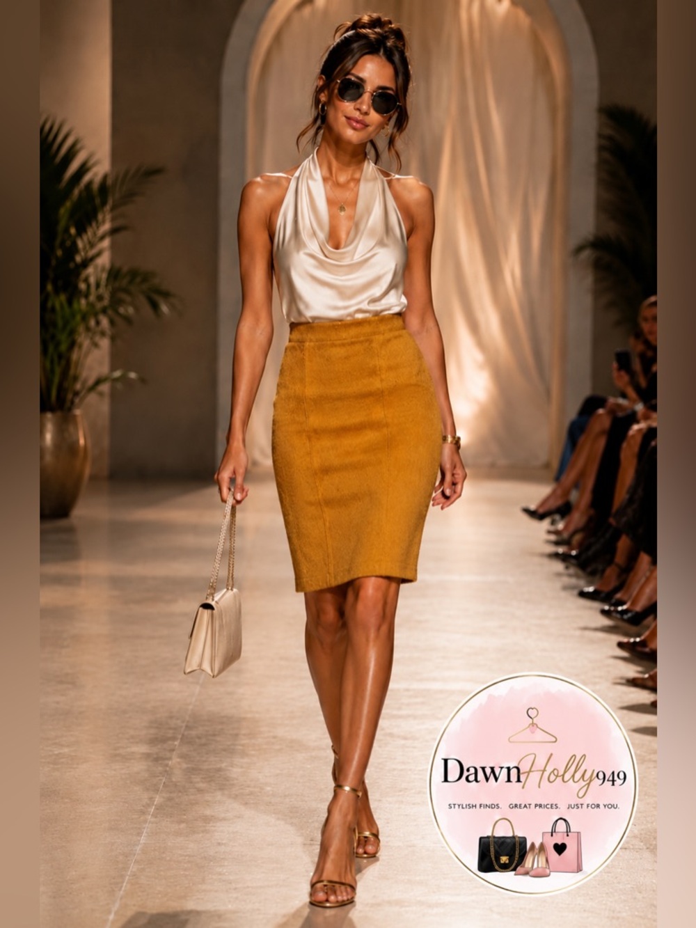 Banana Republic Mustard Pencil Skirt